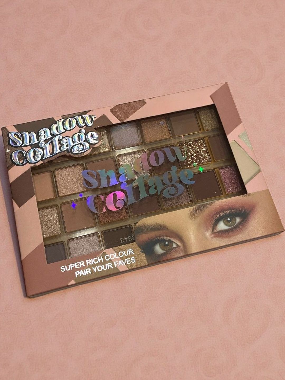 color strokes 28 Shades Matte Shimmer & Glitter Eyeshadow Palette - 25 g - Nude-picture-48
