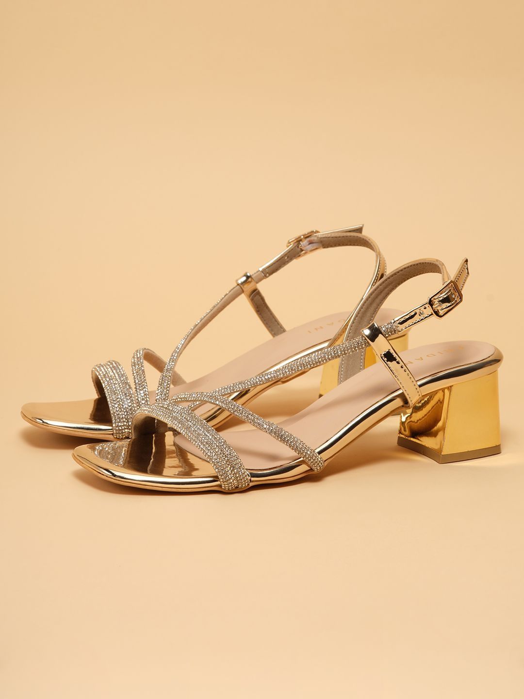 ERIDANI Embellished Party Block Sandals-picture-7