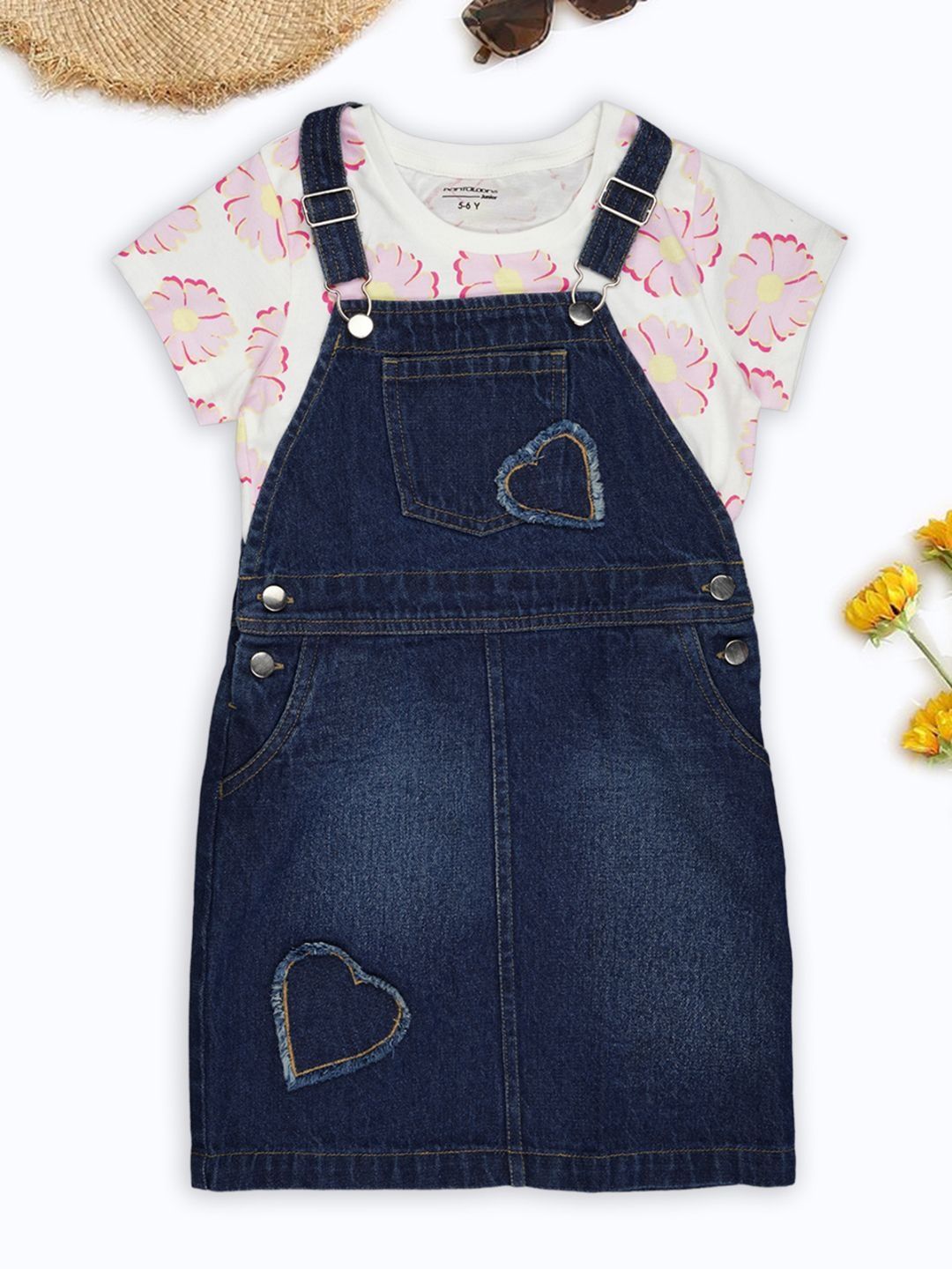 Pantaloons Junior Girls Cotton Dungarees-picture-11