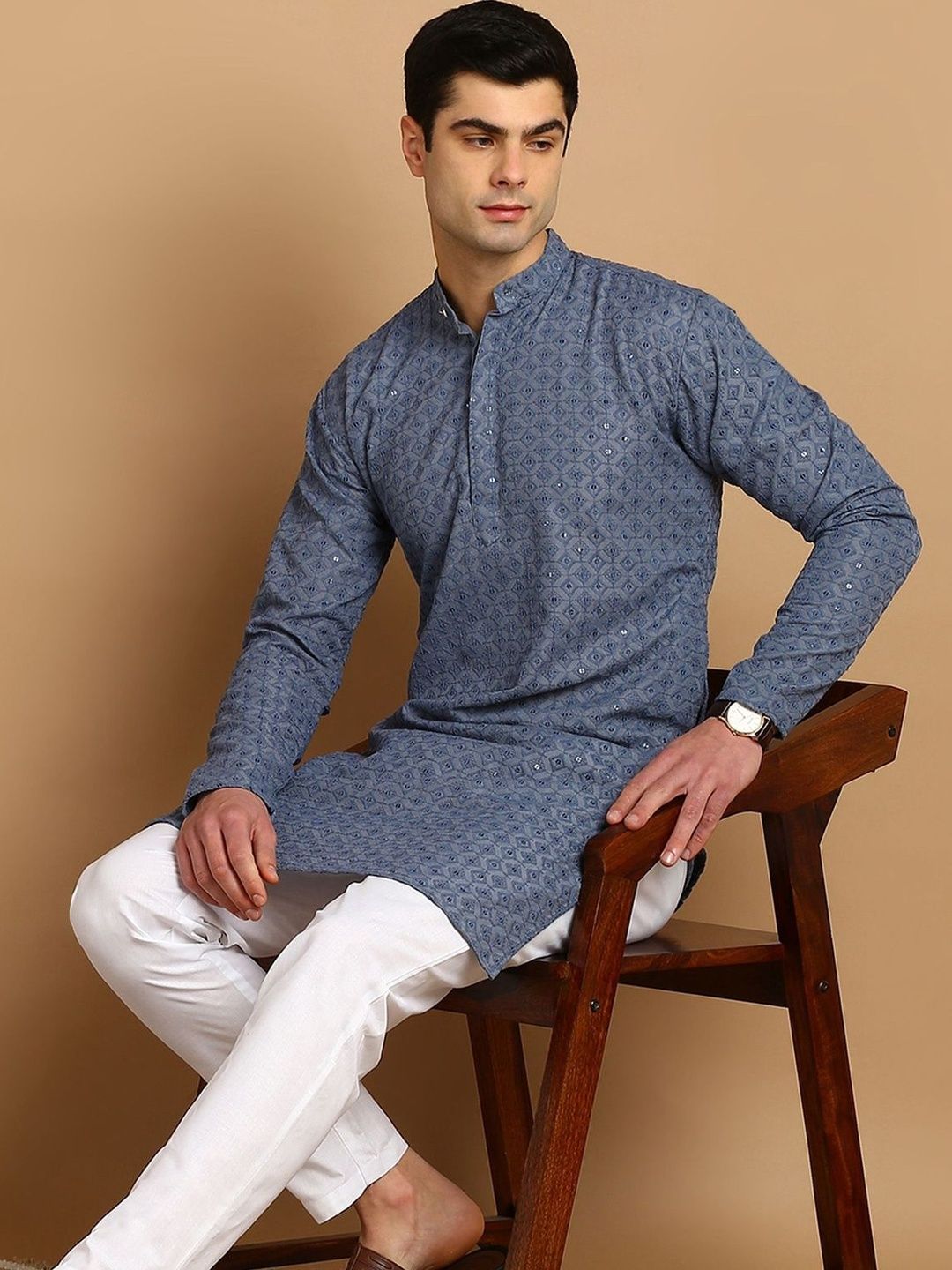 Anouk Mirage Men Embroidered Thread Work Kurta-picture-16