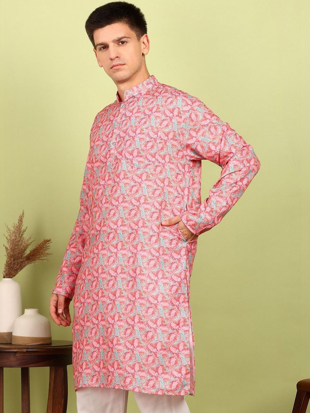 Anouk Mirage Men Paisley Printed Anarkali Kurta-image-8