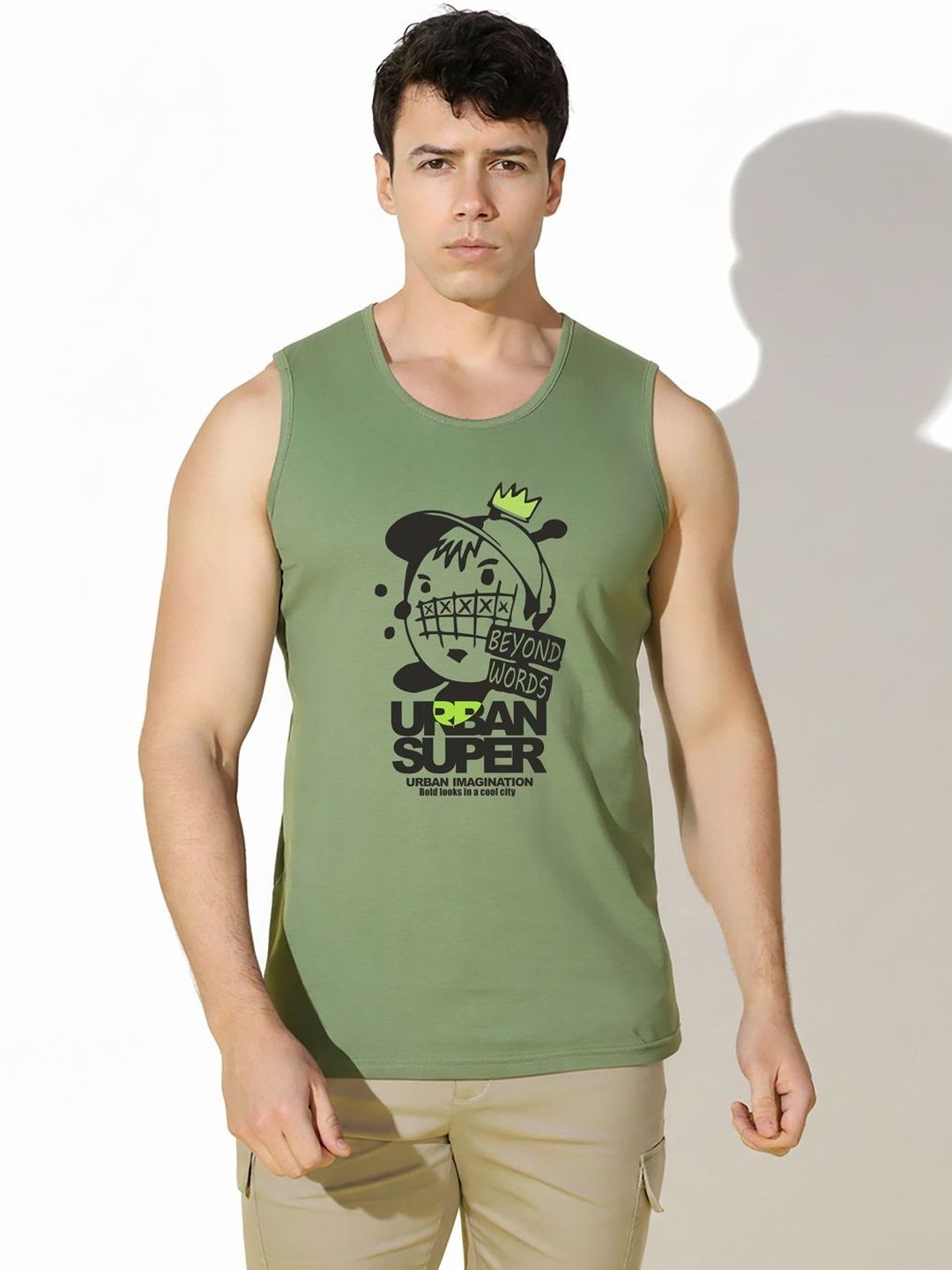 MINISTRY OF FRIENDS Printed Assorted Cotton Gym Vest-picture-42