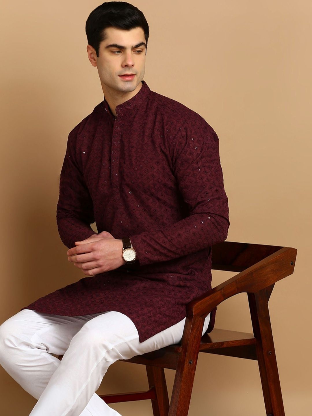 Anouk Mirage Men Embroidered Thread Work Kurta-picture-14