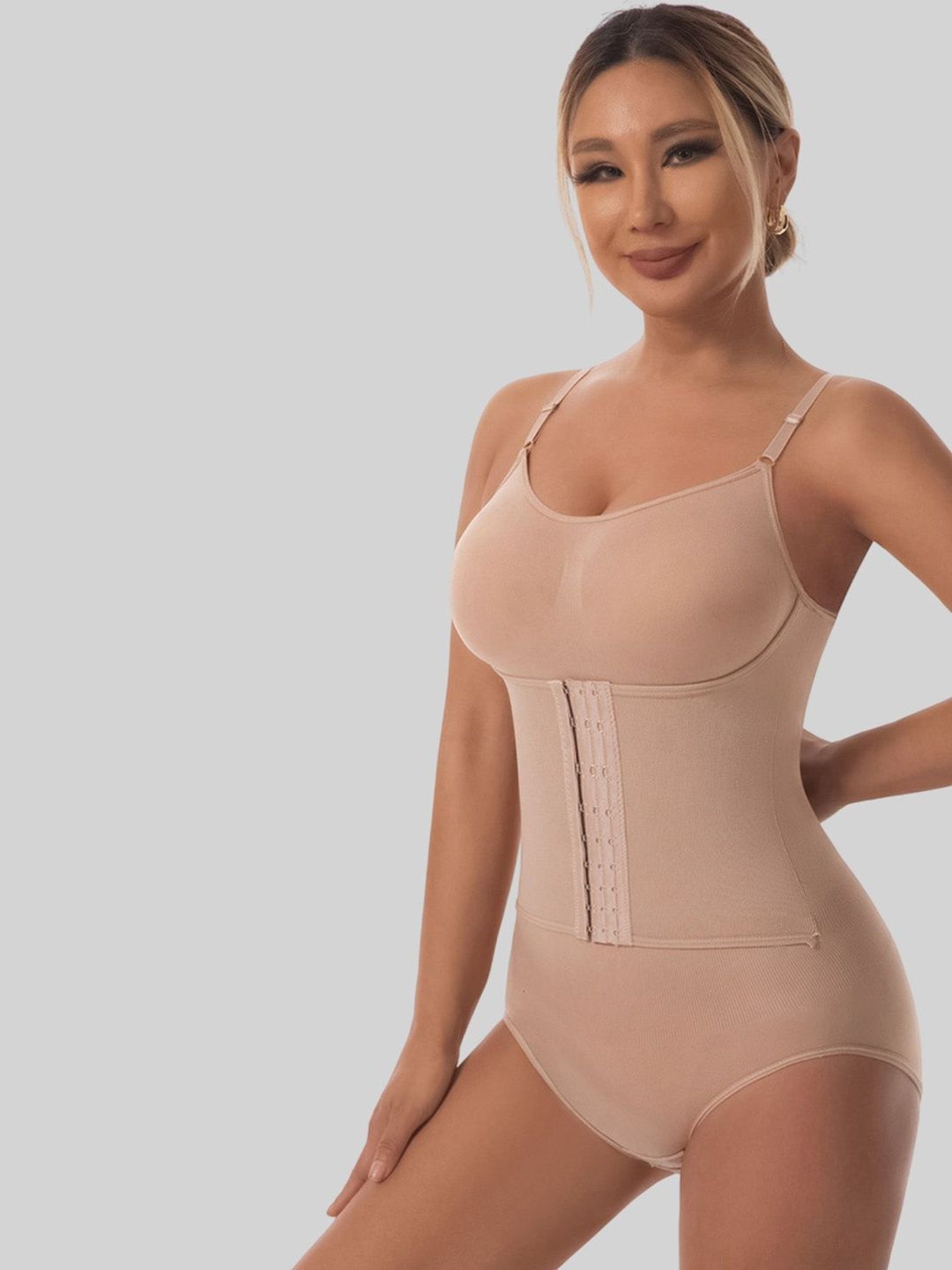 Tesmezy Seamless Waist Trainer Bodysuit & Hook Closure Full Body Shapewear-picture-24