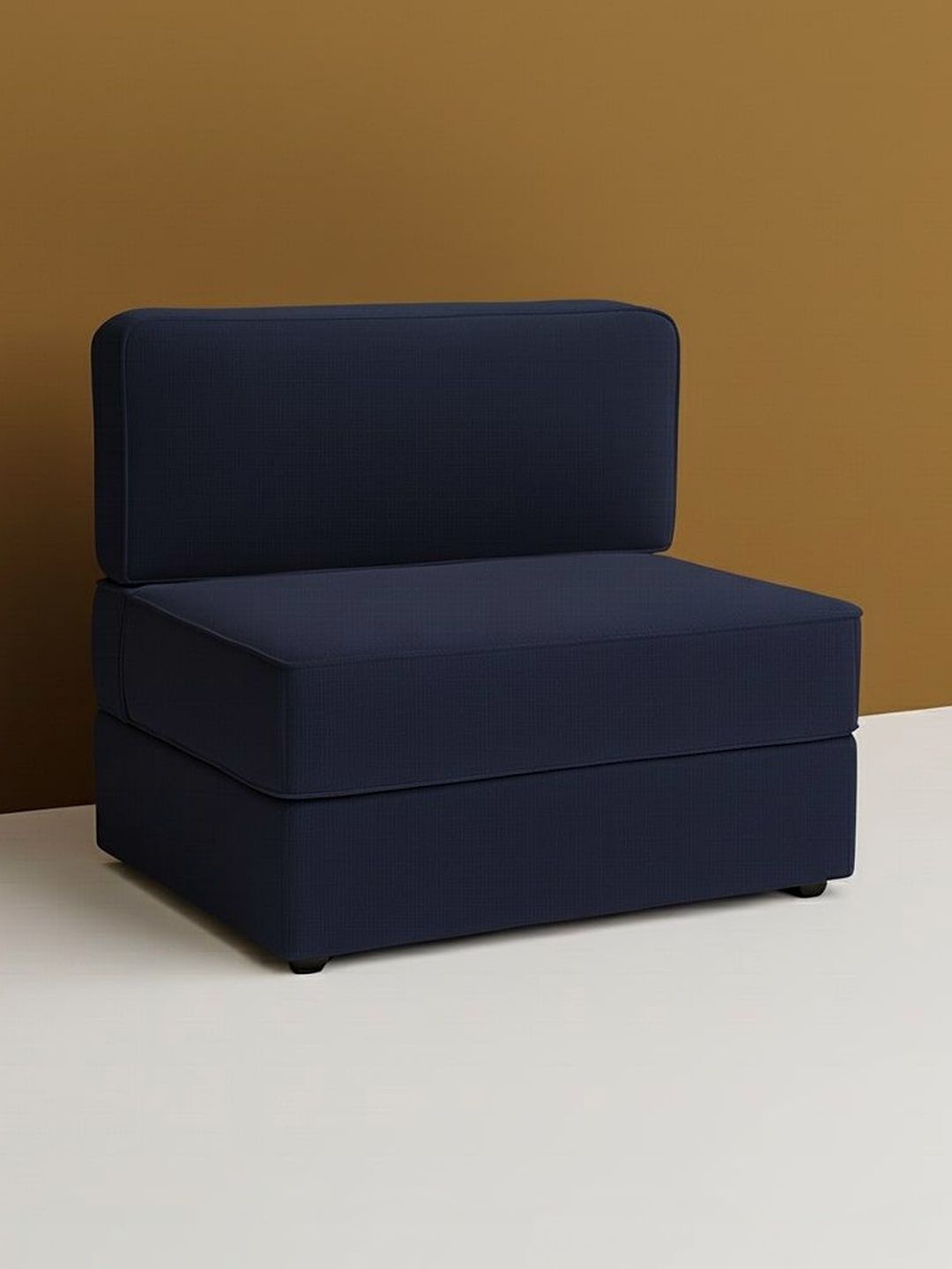 Pum Pum Navy Blue Leatherette 2 Seater Foldable Sofa Cum Bed-picture-23