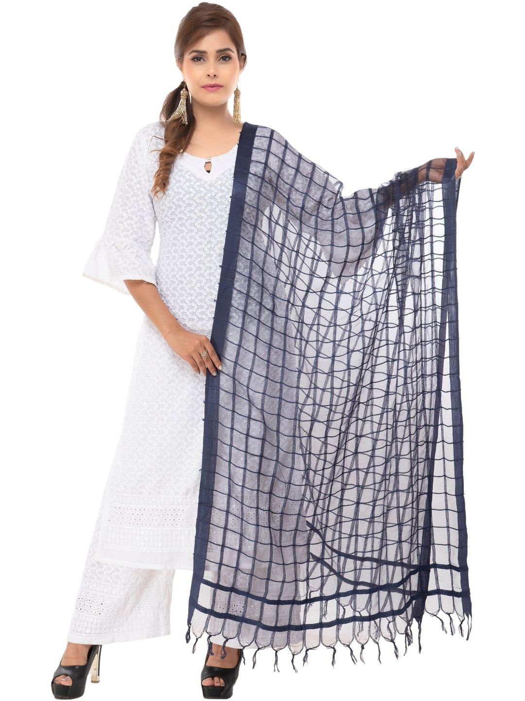 MOEZA Checked Dupatta-picture-43