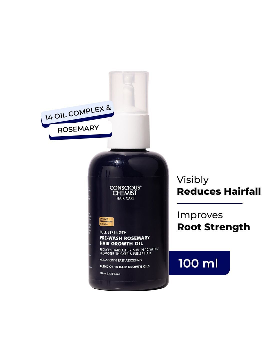 Conscious Chemist Full Strength Pre Wash Rosemary Hair Growth Oil- 100 ml-image-46