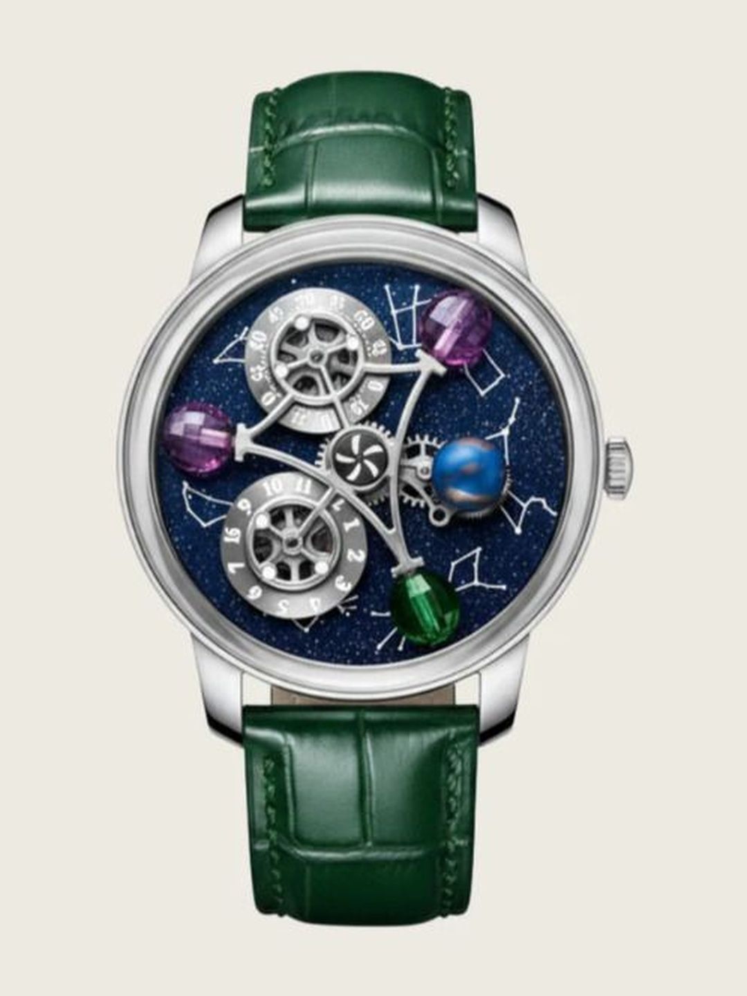 ZIVANCHE Unisex Patterned Dial & Leather Straps Analogue Chronograph Automatic Motion Powered Watch-picture-19