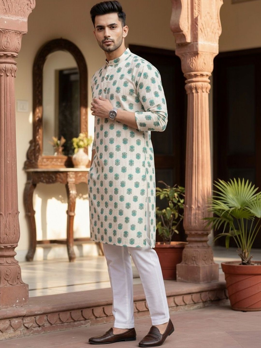 Anouk Men Floral Printed Kurta-picture-33