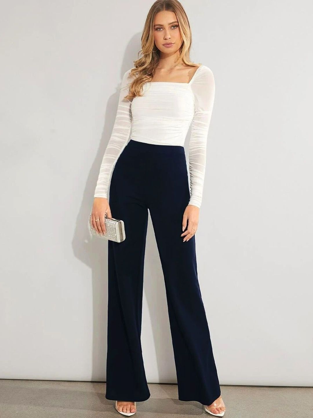 Stylecast X Slyck Solid High-Rise Wide Leg Trousers-picture-21