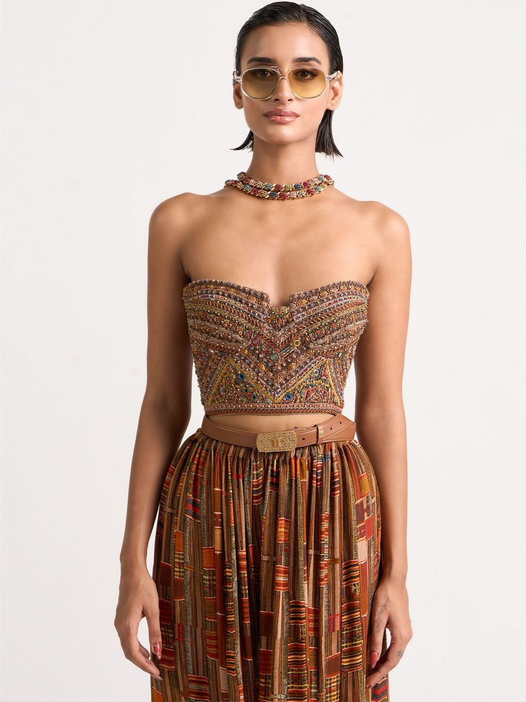OTT Tarun Tahiliani Embroidered Strapless Corset-picture-23
