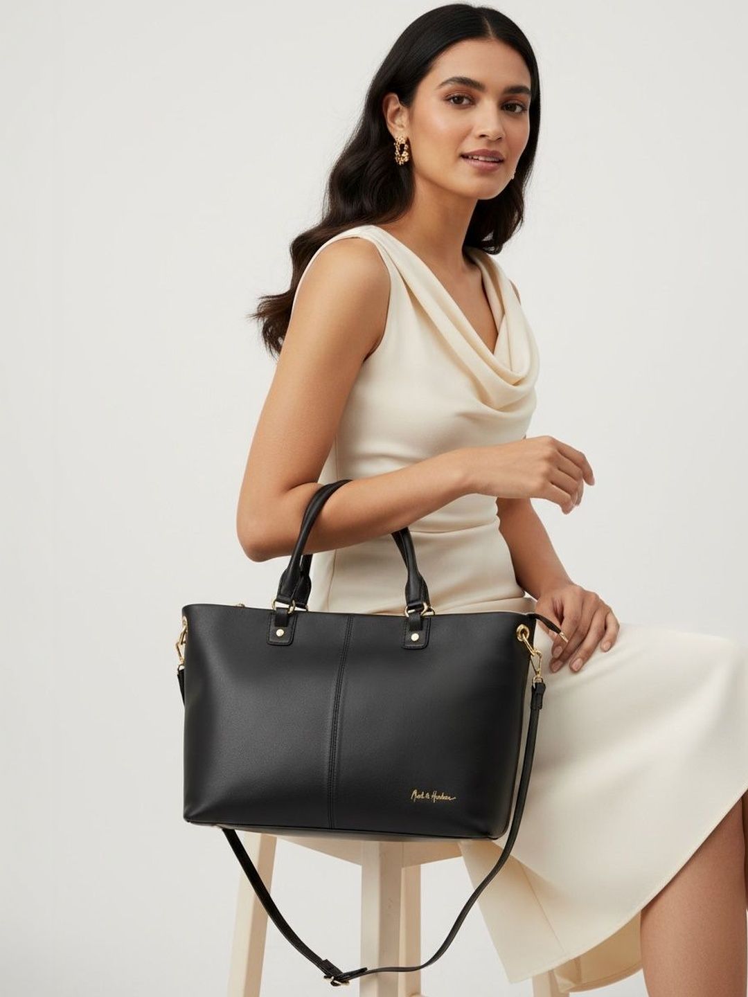 Mast & Harbour PU Structured Tote Bag-picture-32