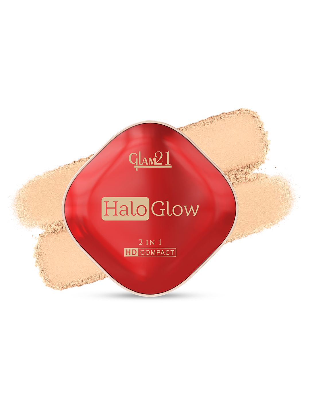 GLAM21 Halo Glow 2 IN 1 HD Compact With Vit E Squalane Shea Butter-Light Sand