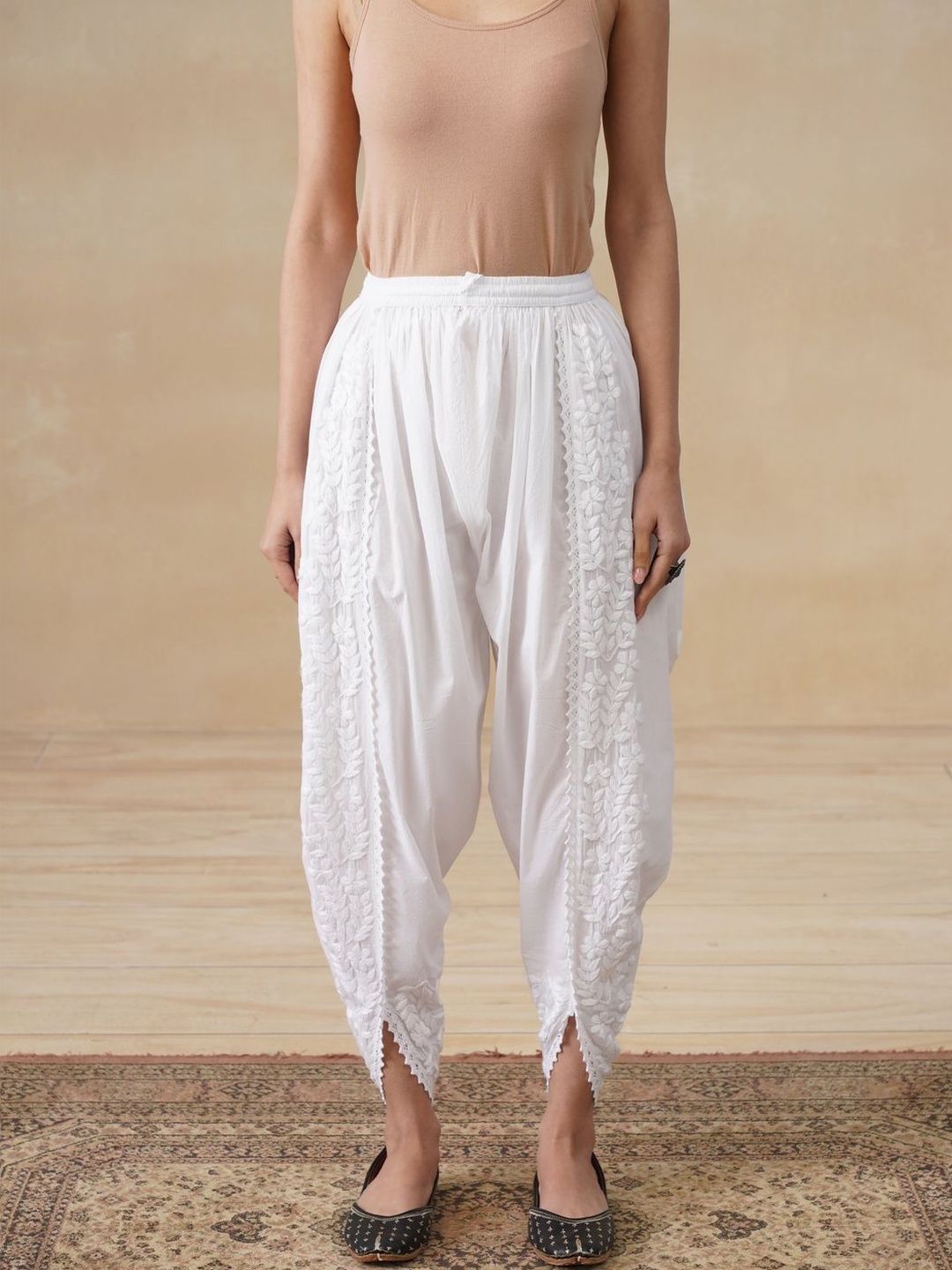 House of Chikankari Women Straight Fit Cotton Blend Salwar