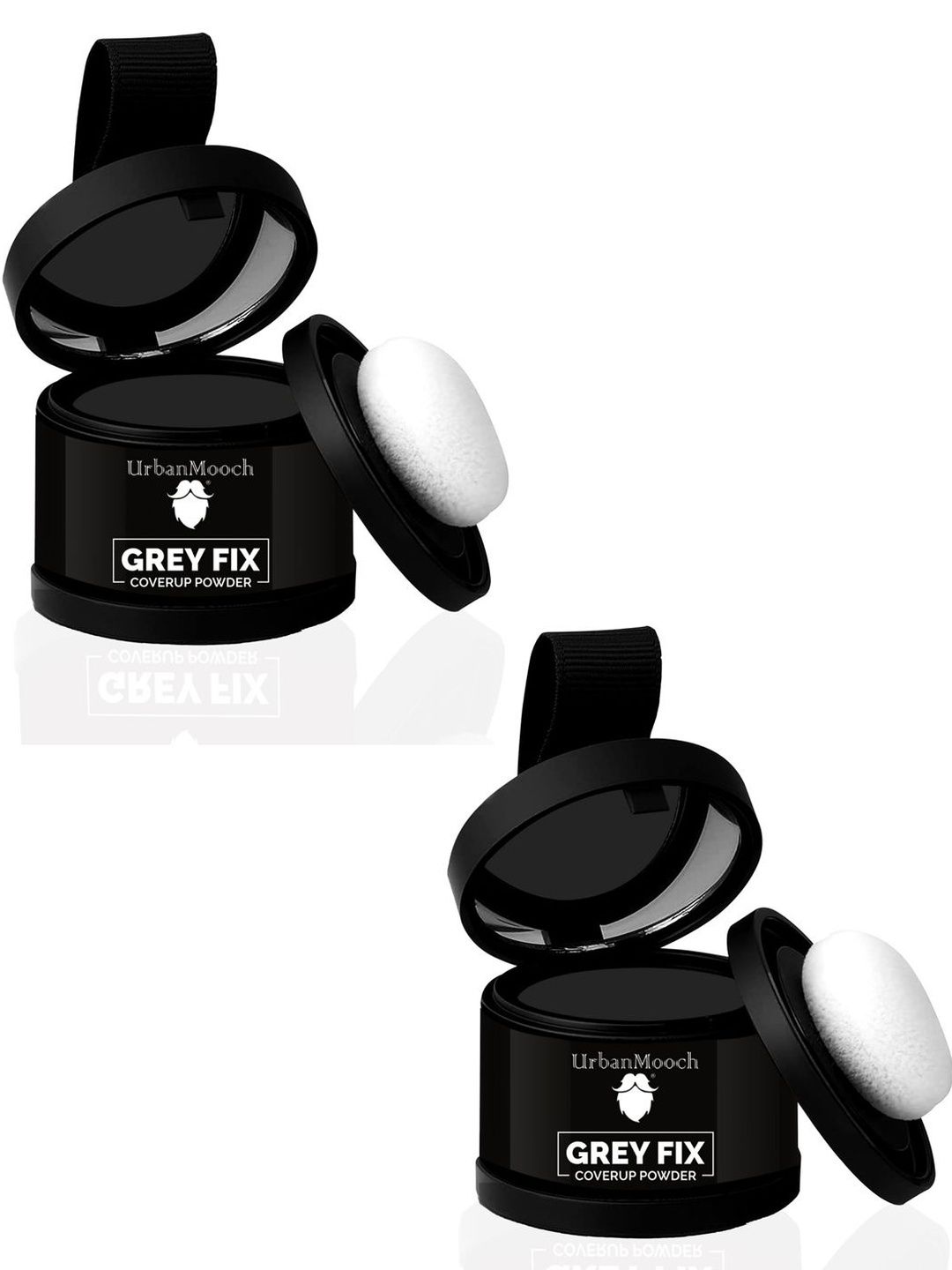 UrbanMooch Set Of 2 Grey Fix Hair & Beard Coverup Powder With Puff Applicator - 8 g Each-image-7