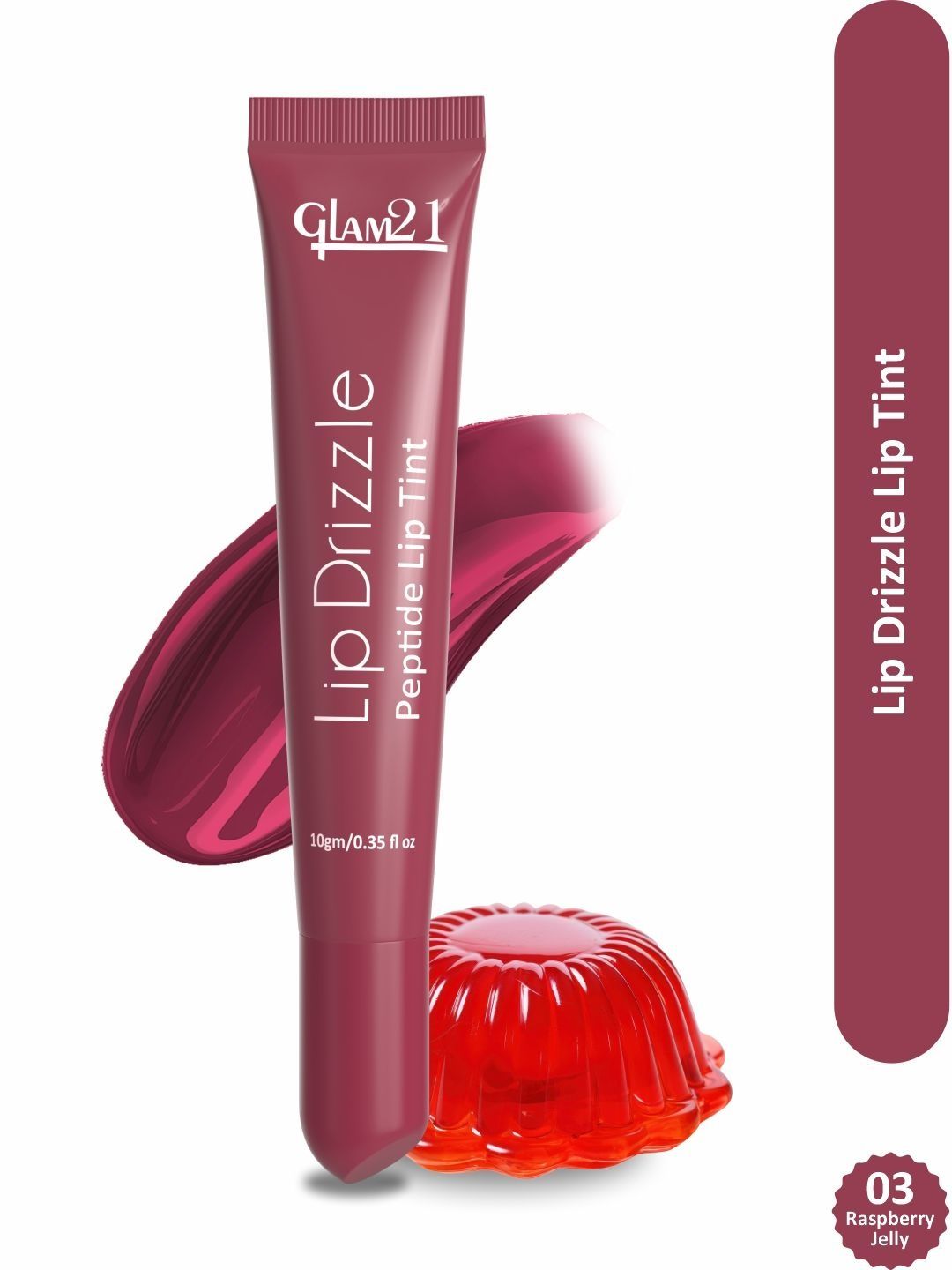 GLAM21 Lip Drizzle Peptide Lip Tint With Shea Butter - 10 g - Raspberry Jelly 03-picture-14