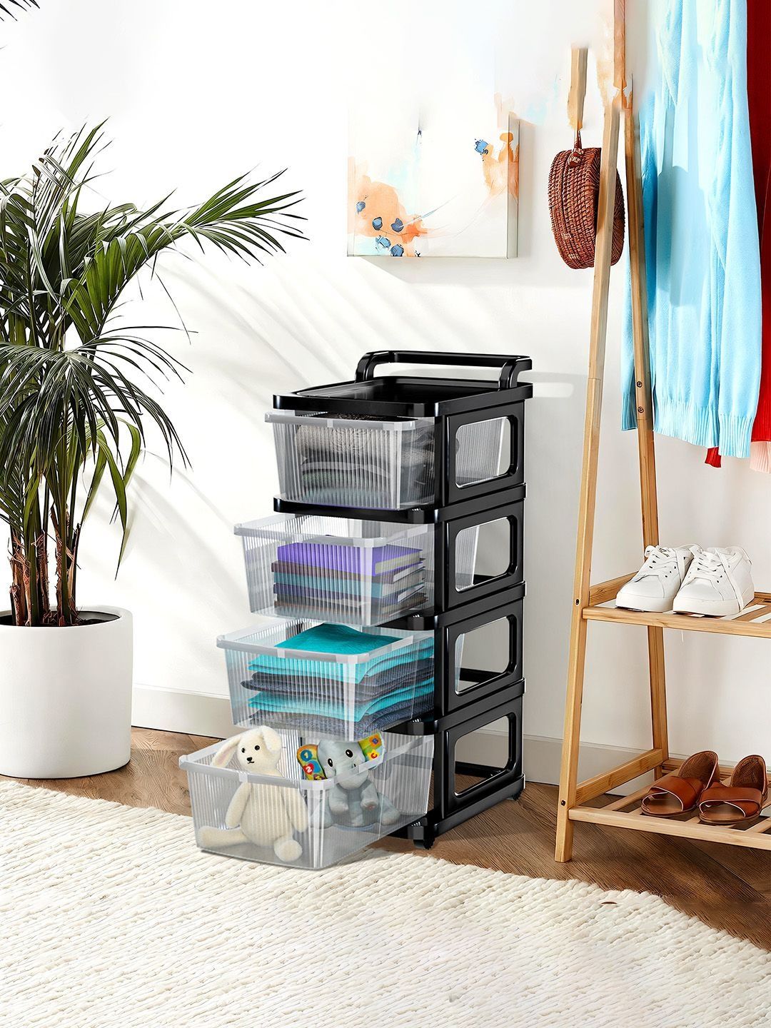 Myntra Elegant Homes Transparent Set of 1 Regular Multi-Utility Organisers-picture-52