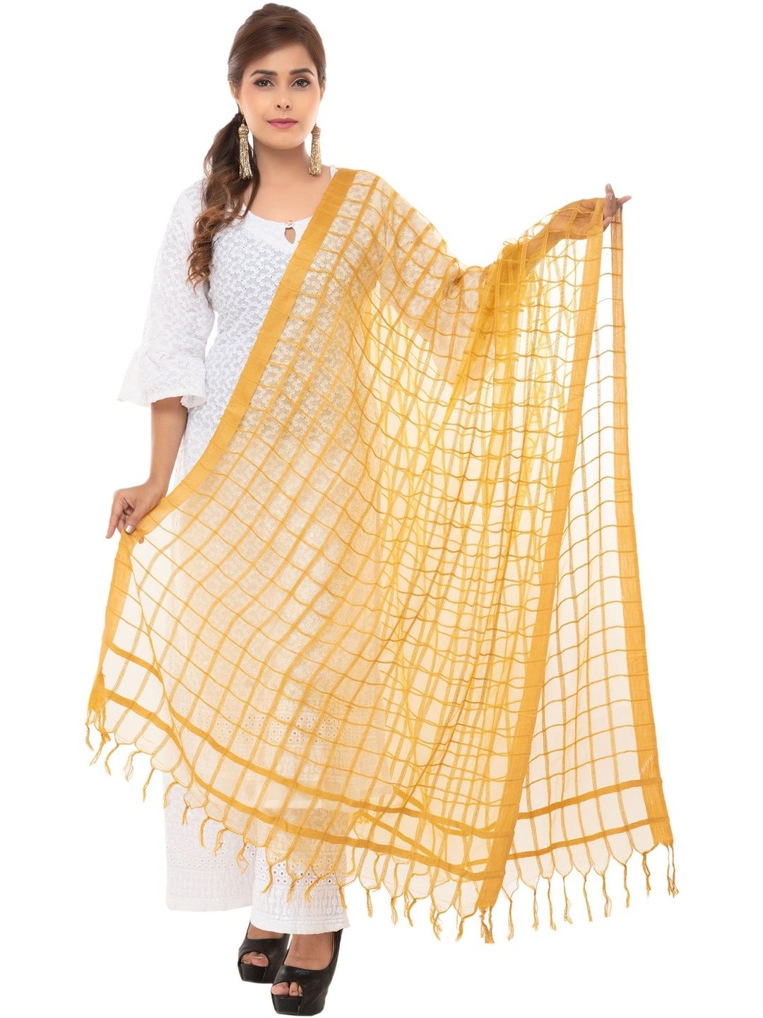 MOEZA Checked Dupatta-picture-46