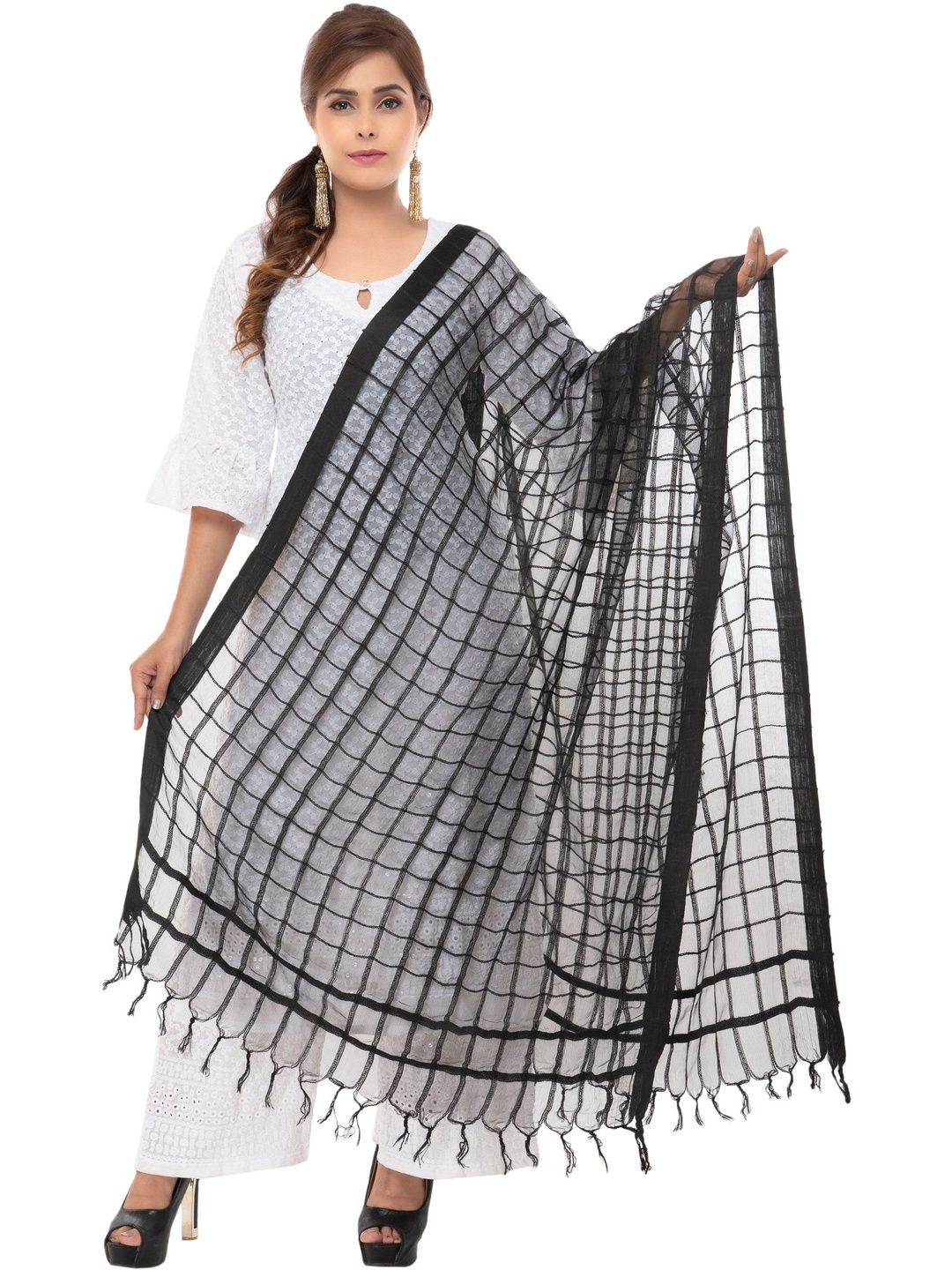 MOEZA Checked Dupatta-picture-22