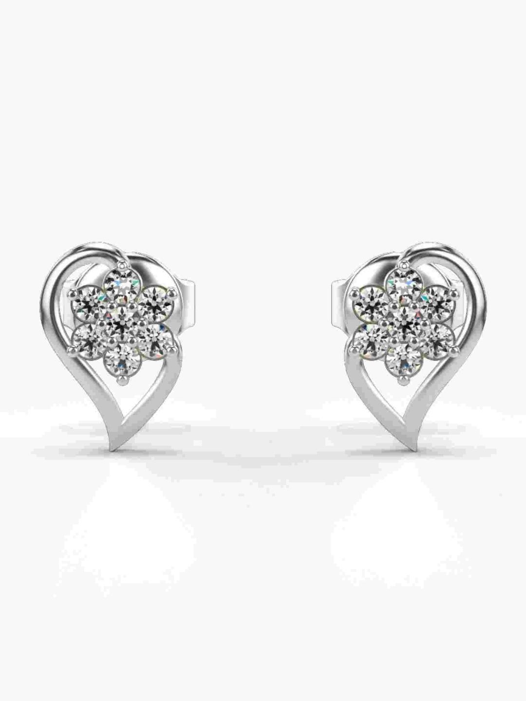 VALANOVA 925 Sterling Silver Lab Grown Diamond 0.20 CT Stud Earrings Diamond- 0.98 g-image-12
