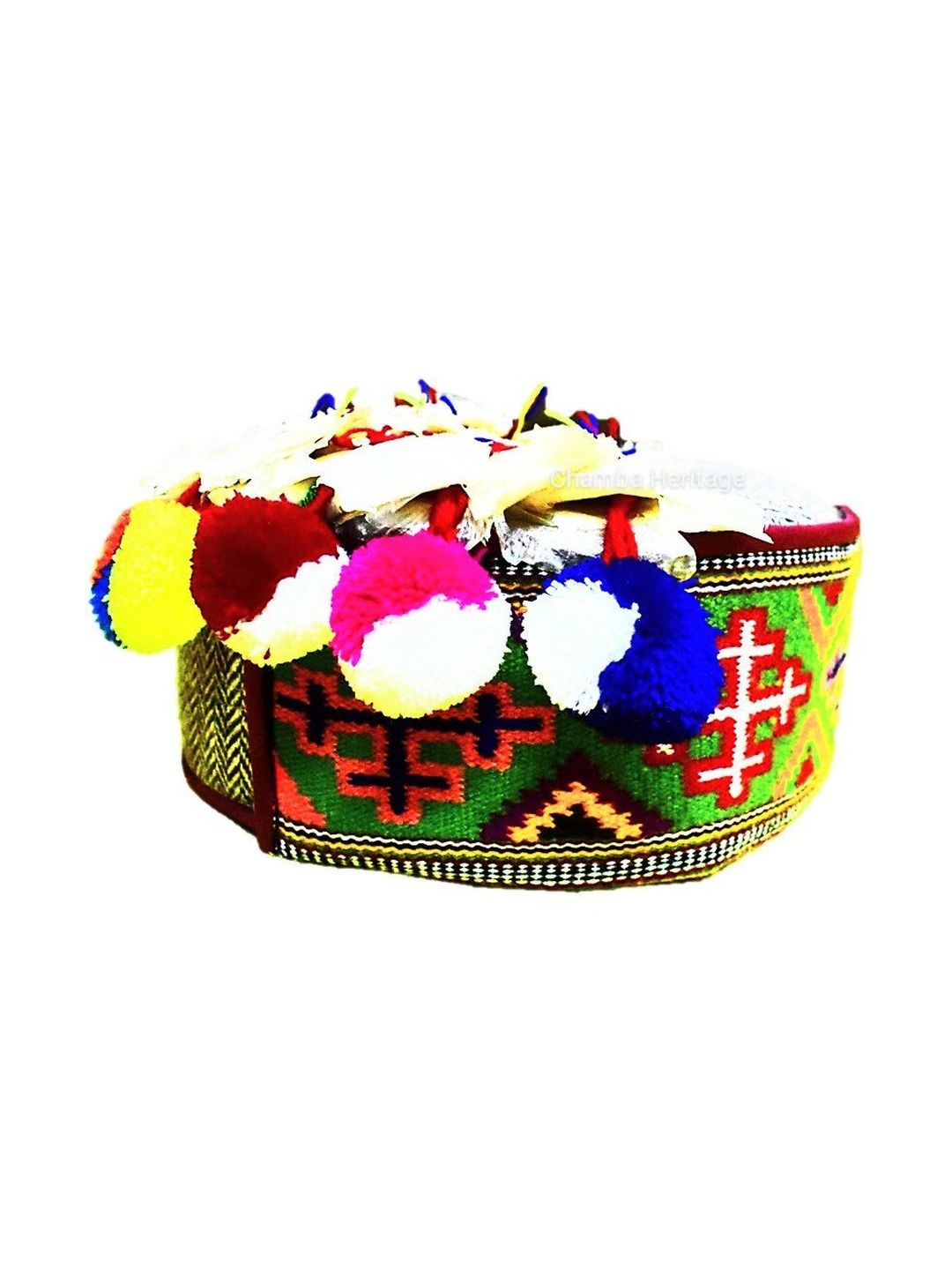 Chamba Heritage Unisex Himachali Traditional Embroidered Pahadi Cap-picture-46