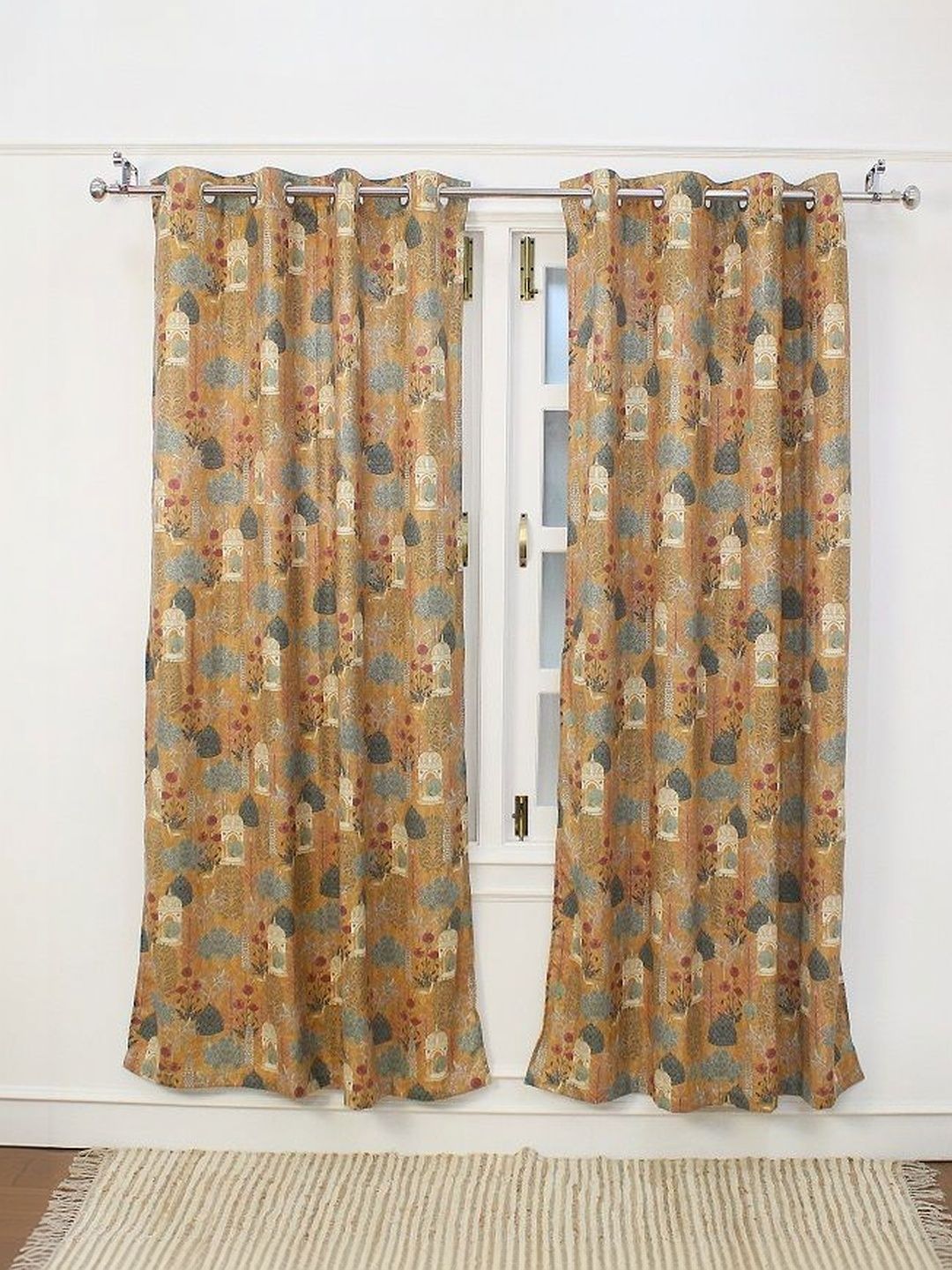 eyda Multicoloured Floral Door Curtain-image-13