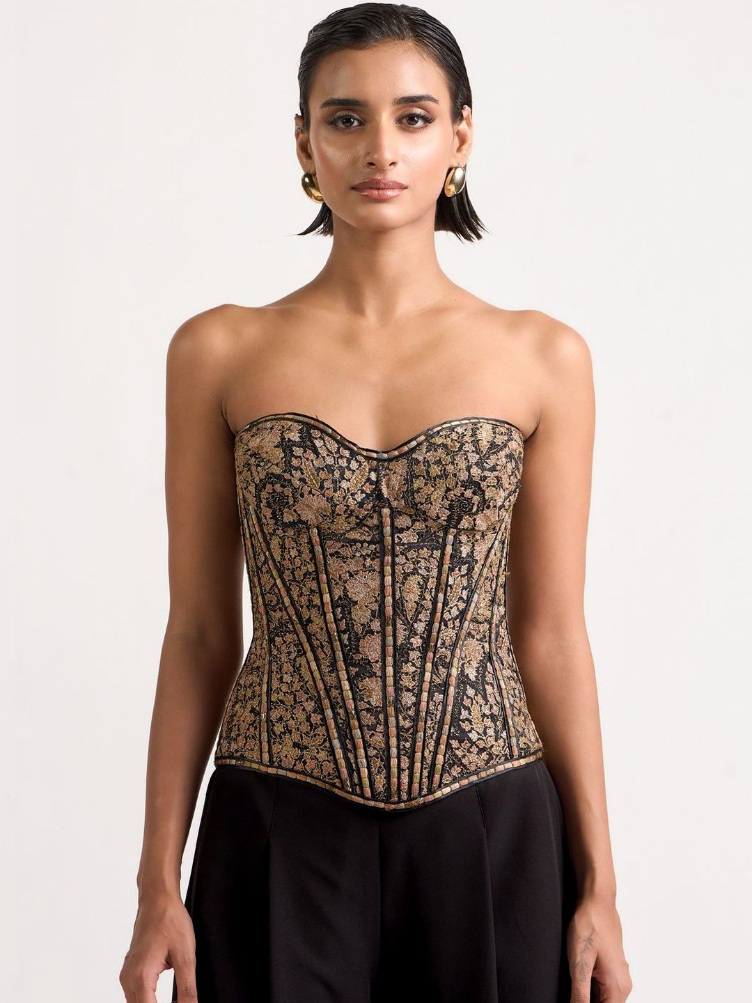 OTT Tarun Tahiliani Embroidered Strapless Corset-picture-38