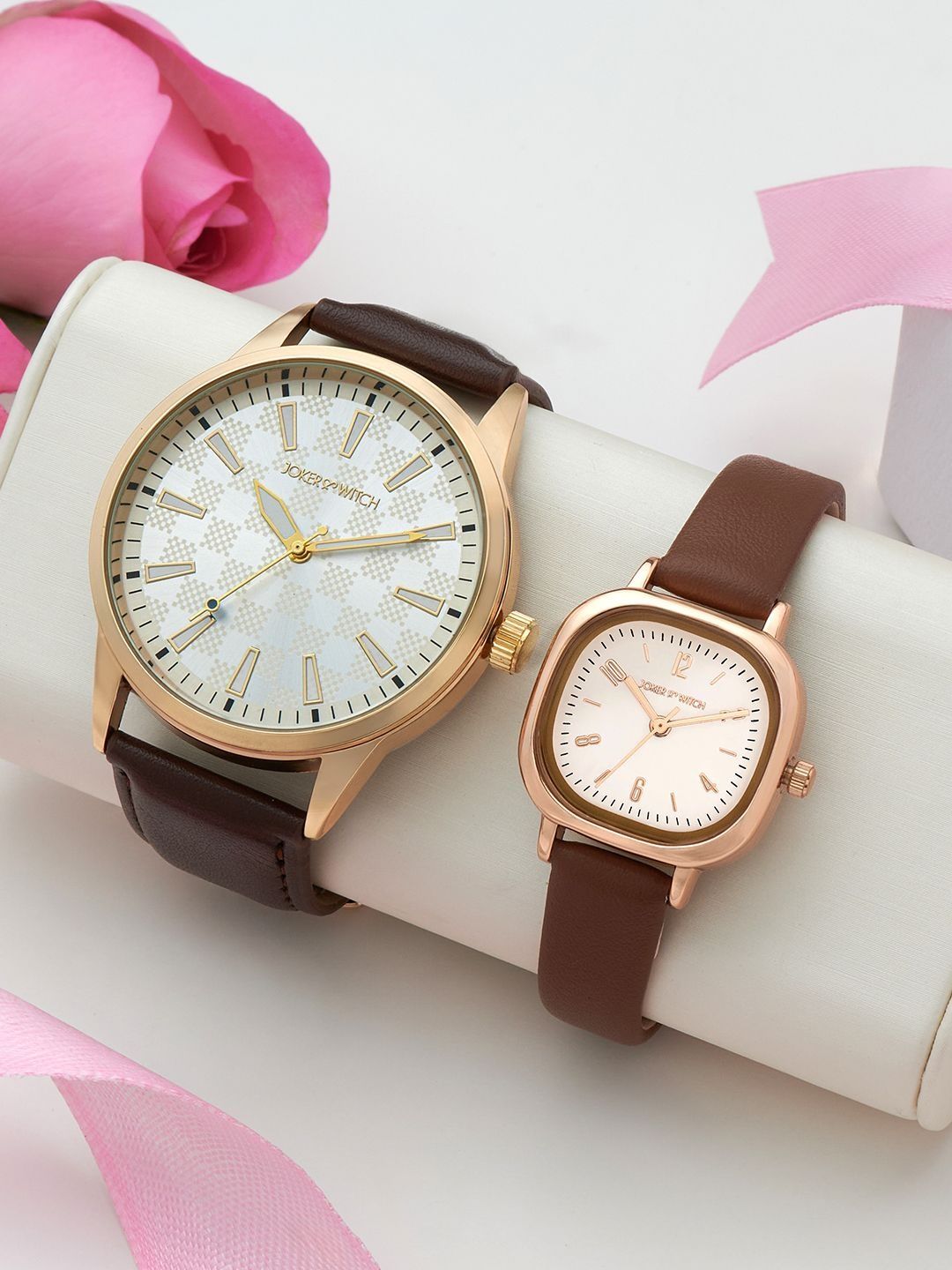 JOKER & WITCH Unisex Dial & Leather Straps Analogue Reset Time Watch JWCW542