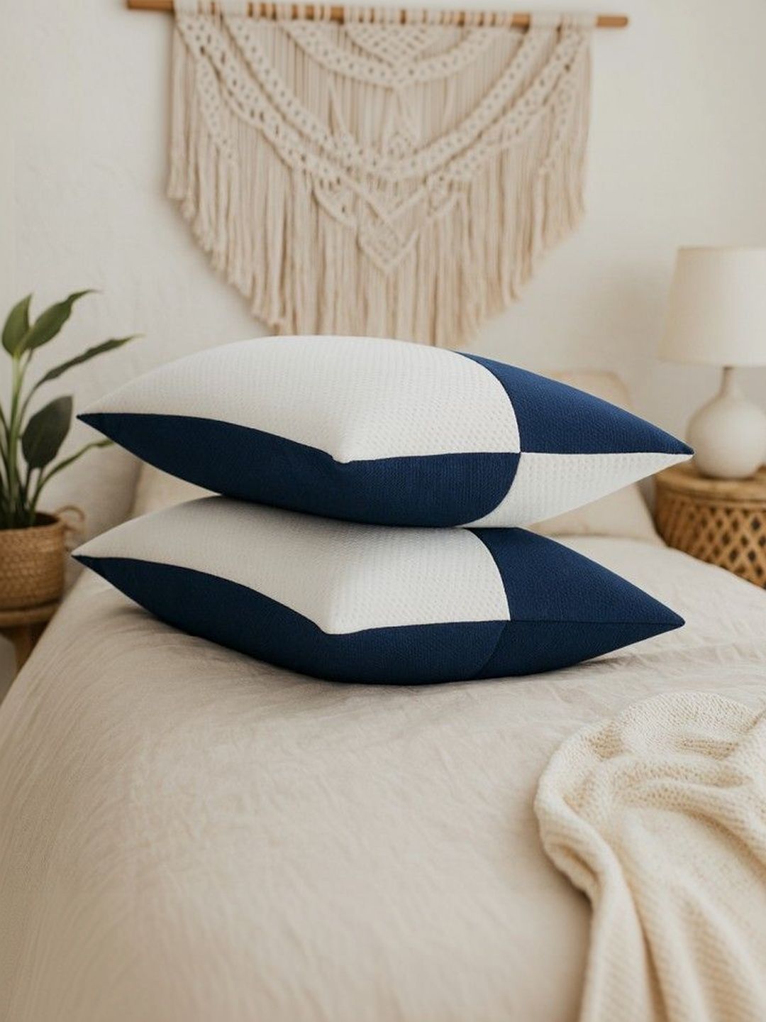 LA VERNE Blue Set of 2 Fibre Filled Polyester Ultra Soft Sleep Pillow-picture-15