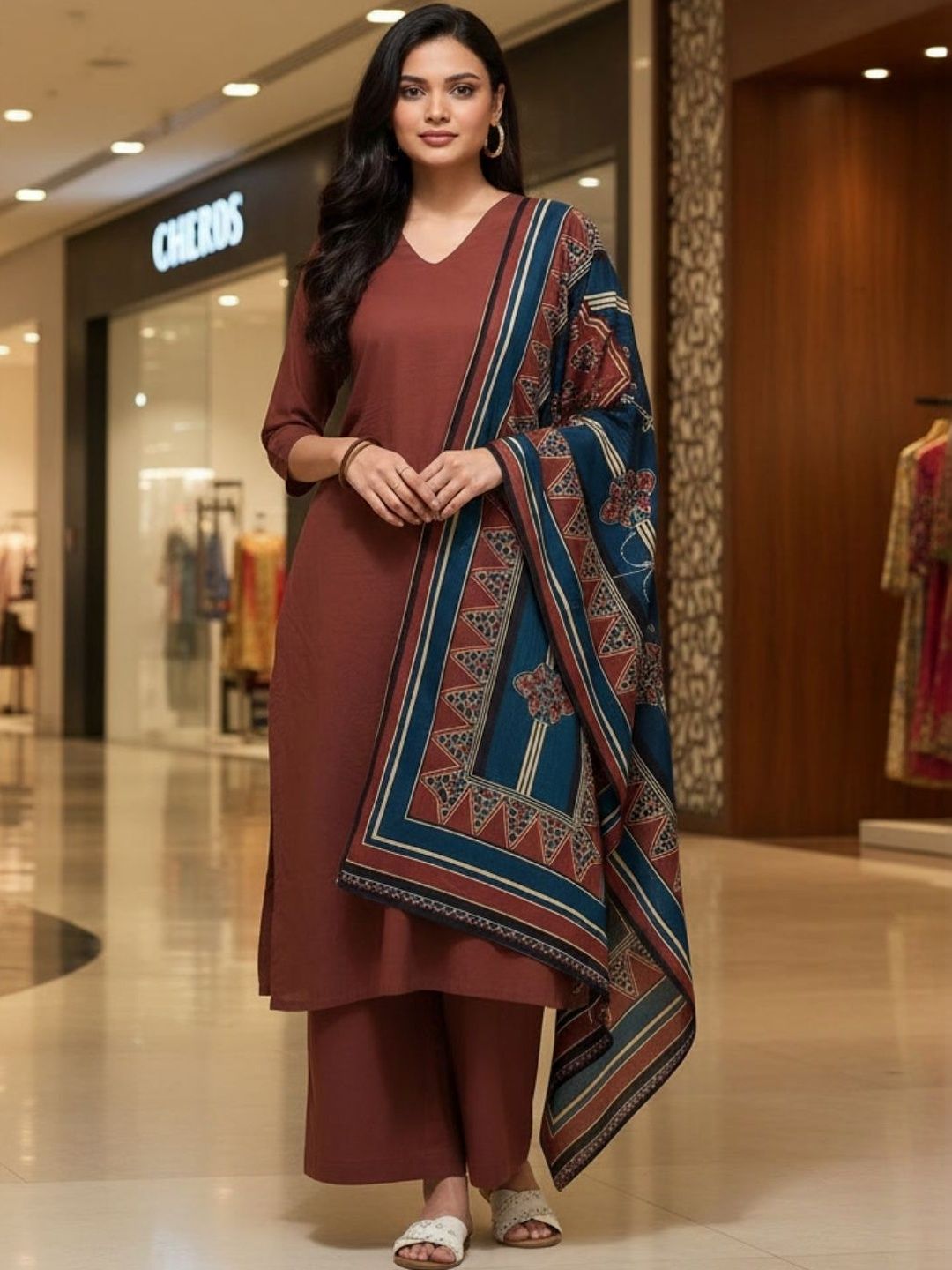 Anouk Women Regular Pure Cotton Kurta with Palazzos & With Dupatta-picture-51
