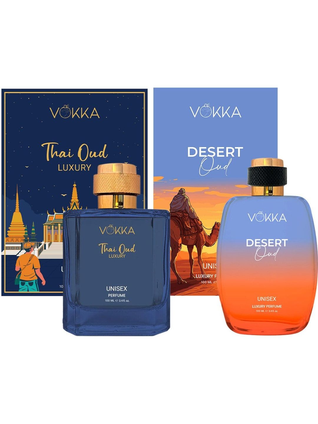 VOKKA Unisex Set Of 2 Thai Oud & Desert Oud Long-Lasting Perfumes - 100 ml Each-picture-23
