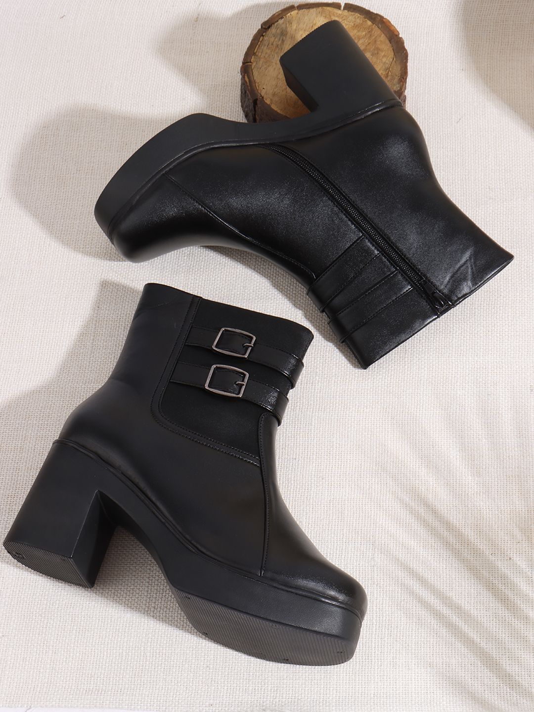 Killer Women Casual Block-Heeled Regular Boots-image-3