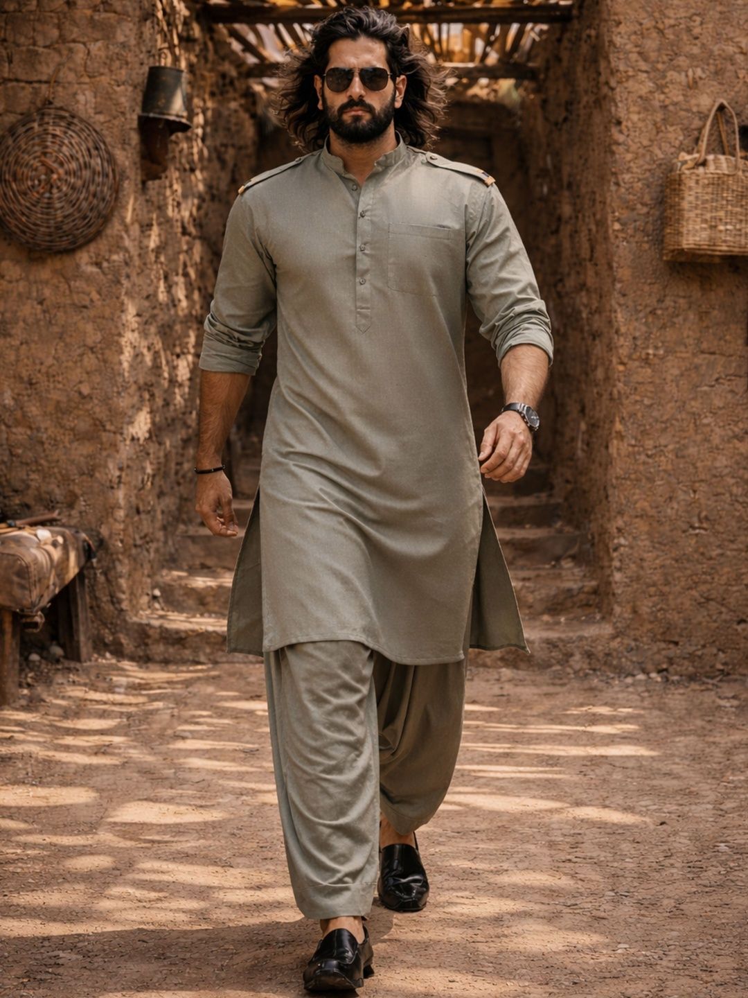 VASTRAMAY Men Regular Kurta with Patiala-picture-13