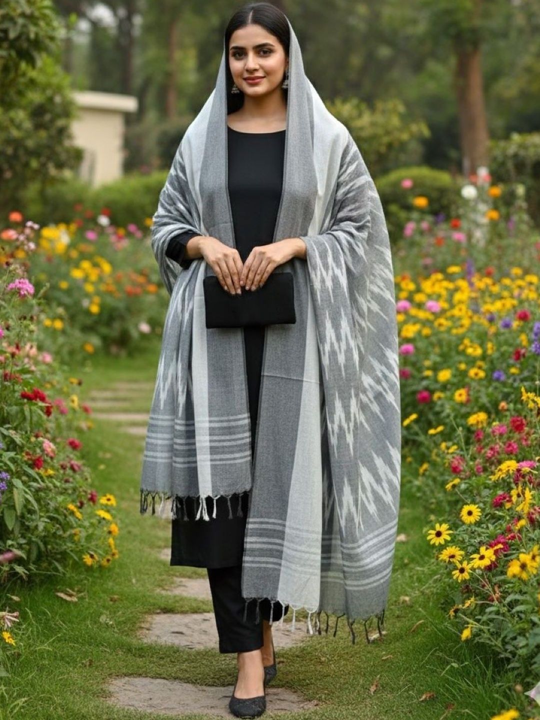 SALWAR STUDIO Woven Design Ikat Dupatta-picture-54