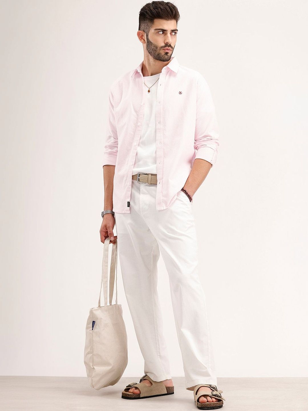 WROGN Men Slim Fit Striped Casual Shirt-picture-26