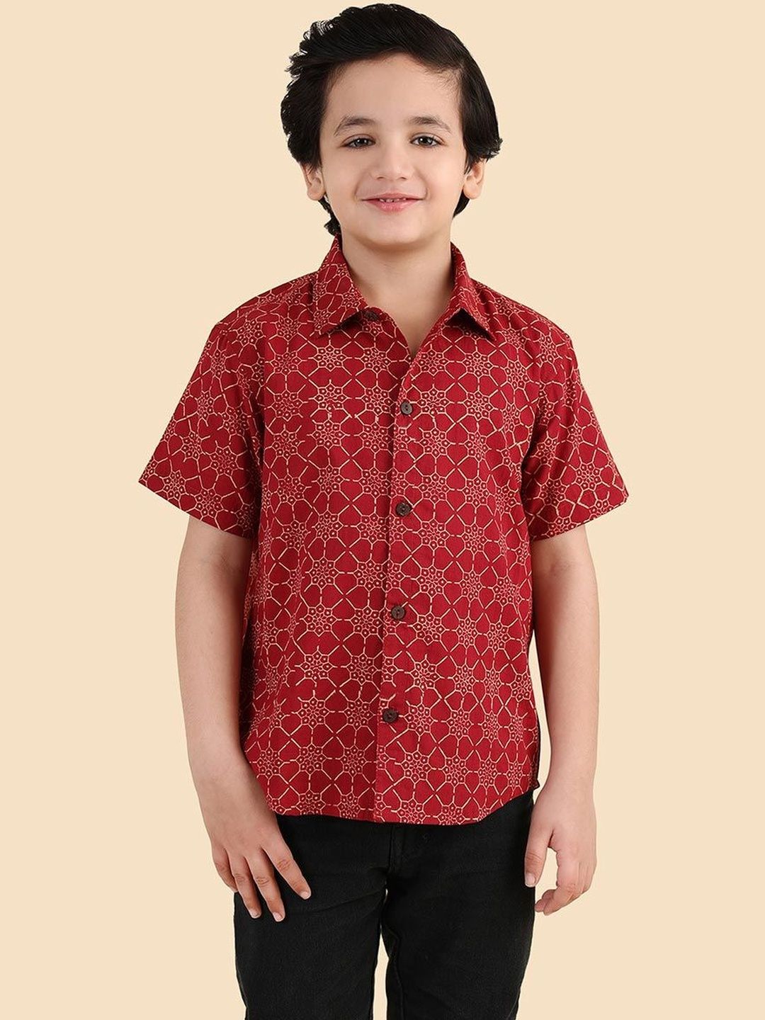 Fabindia Boys Printed Casual Shirt