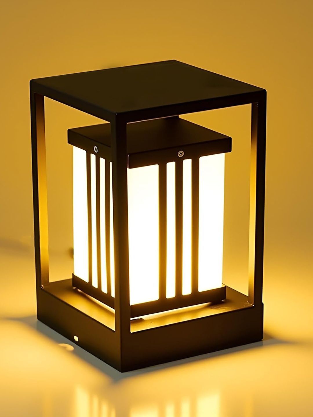 BrightLyt White & Black Textured Metal Square Waterproof Outdoor Lamps-image-42