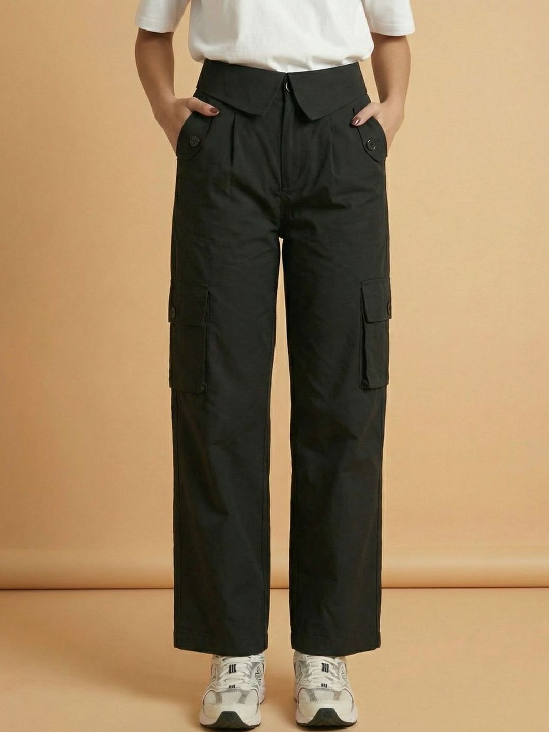 The Roadster Lifestyle Co High Waist Cargo Trouser-image-4