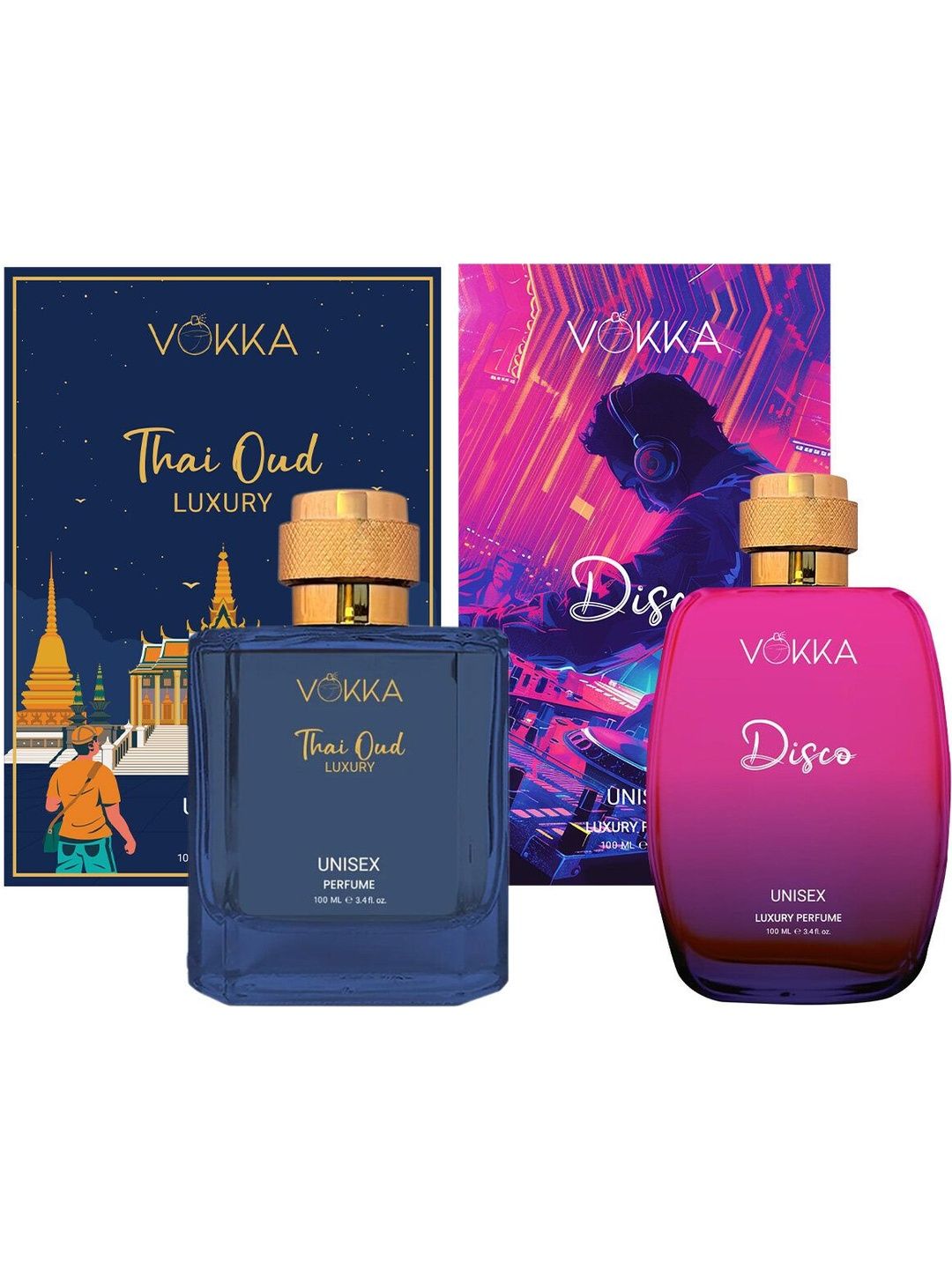 VOKKA Unisex Set Of 2 Thai Oud & Disco Long-Lasting Perfumes - 100 ml Each-picture-22