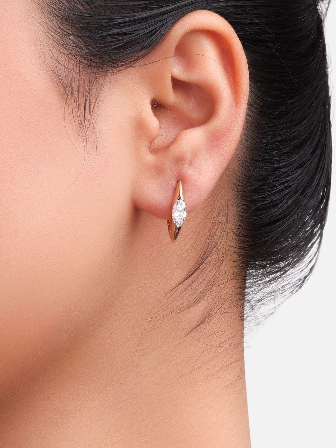 Crash.Club By CKC 18Kt Gold Diamond Studded Earrings - 3.51 g-picture-35