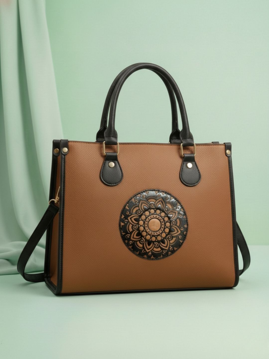 LIKE STYLE Textured PU Structured Handheld Bag-picture-18