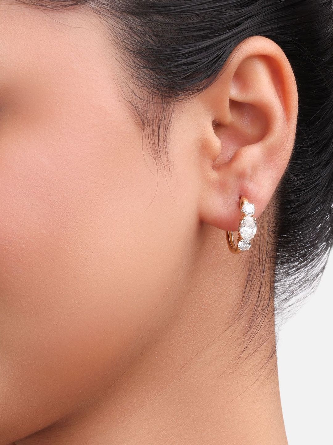 Crash.Club By CKC 18K Gold 2.04CT Lab Diamond Studded Earring-4.42g-picture-16