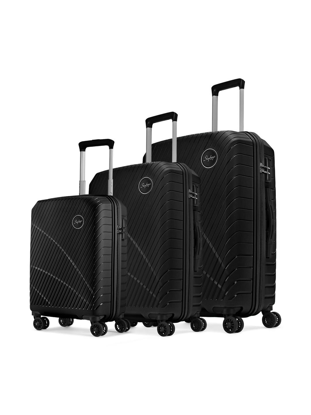 Skybags Set Of 3 Textured Hard-Sided Trolley Bags-picture-10