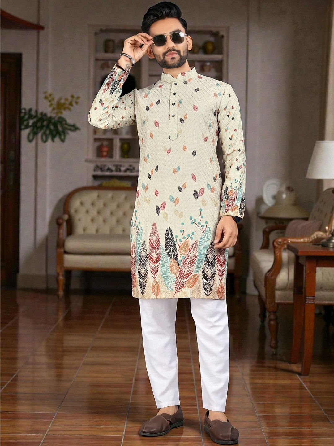 MAITHILI CREATION Men Embroidered Kurta-picture-41