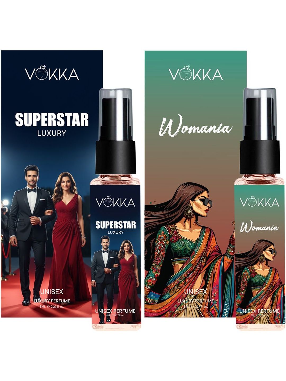 VOKKA Set Of 2 Superstar & Womania Long-Lasting Perfumes - 8 ml Each-picture-37