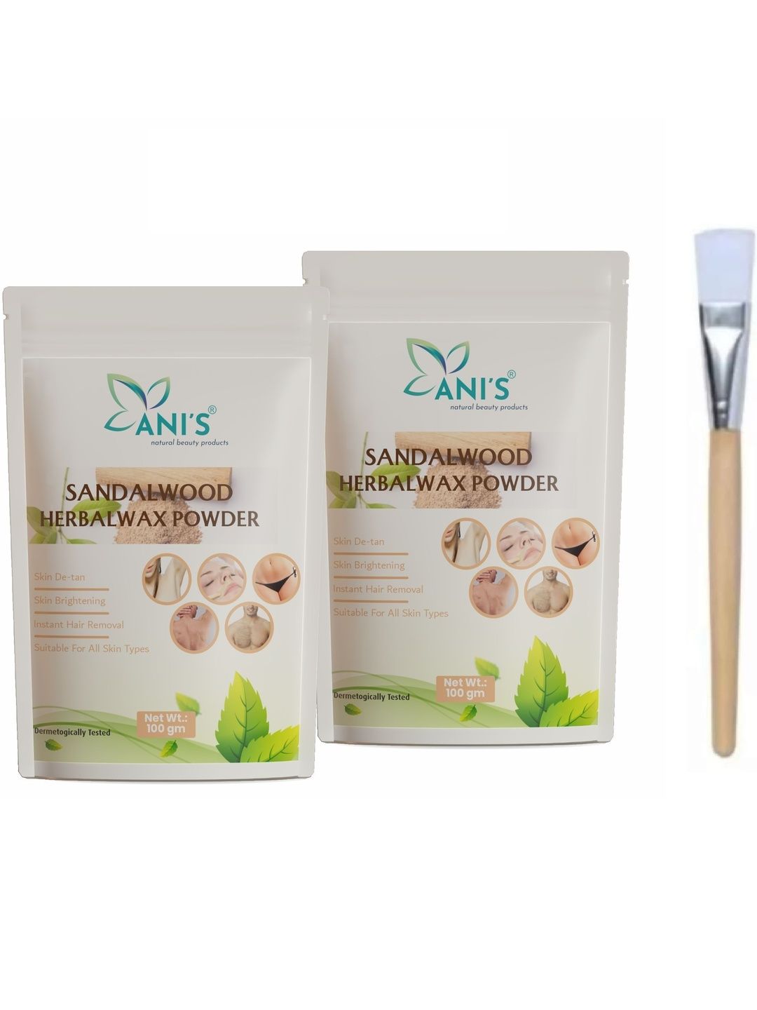 ANI'S Set Of 2 Sandalwood Herbal Wax Powder- 100 g Each-picture-31