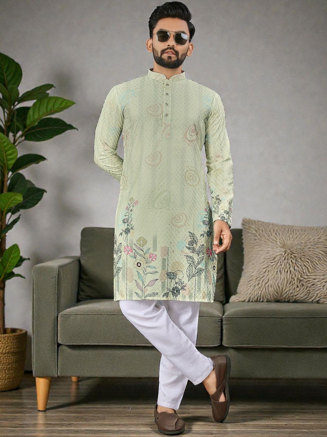 MAITHILI CREATION Men Embroidered Kurta-picture-33
