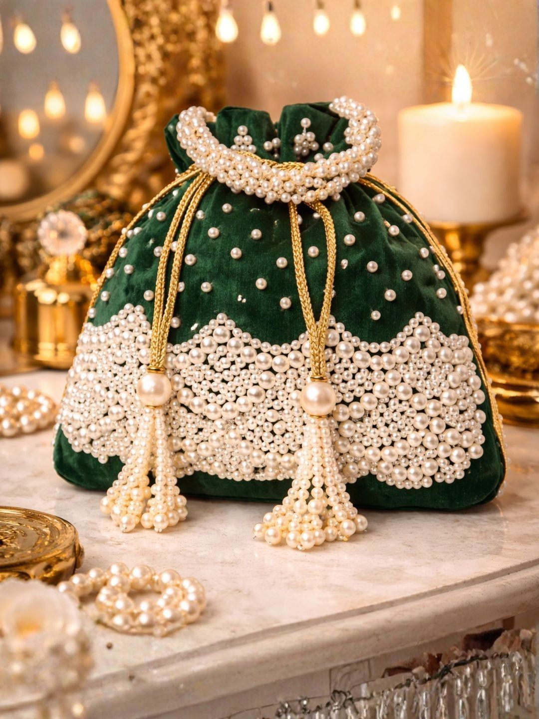 Unravel India Embroidered Potli Clutch-picture-38