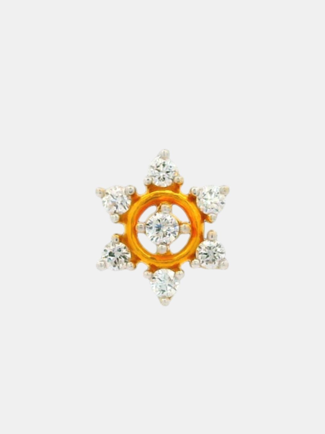 C KRISHNIAH CHETTY JEWELLERS PVT LTD 22Kt Zircon Studded Gold Nosepin-0.51g