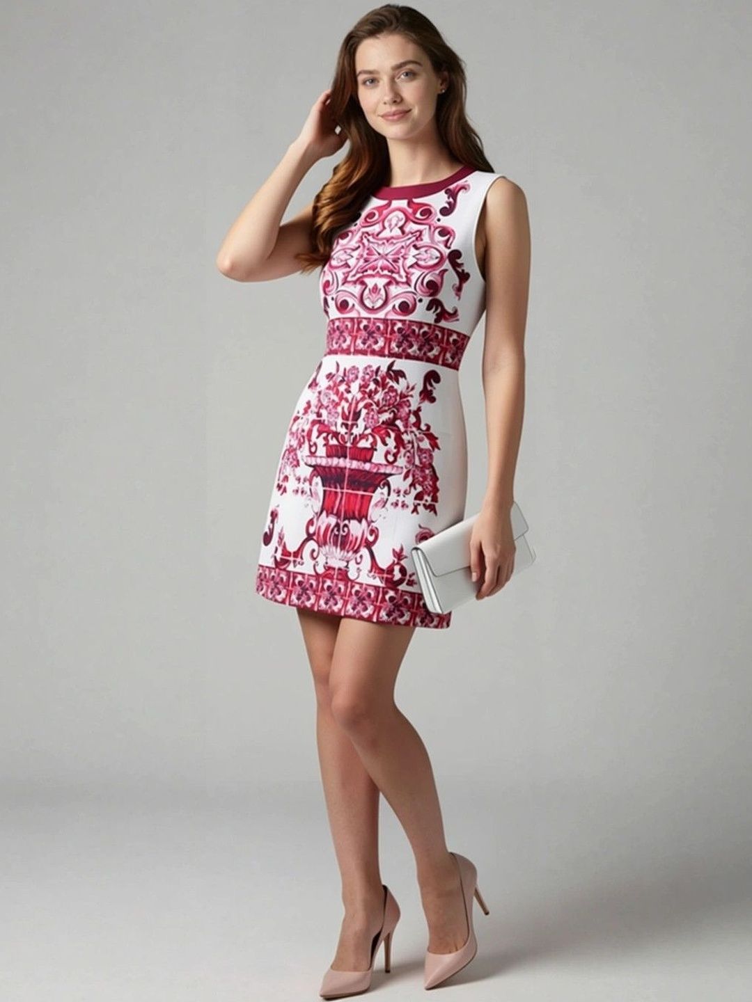 Suo Floral Print A-Line Mini Dress-picture-23